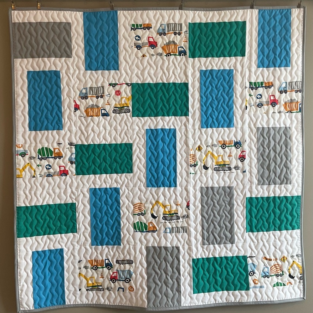 Handmade Colourful Patchwork Baby Quilt